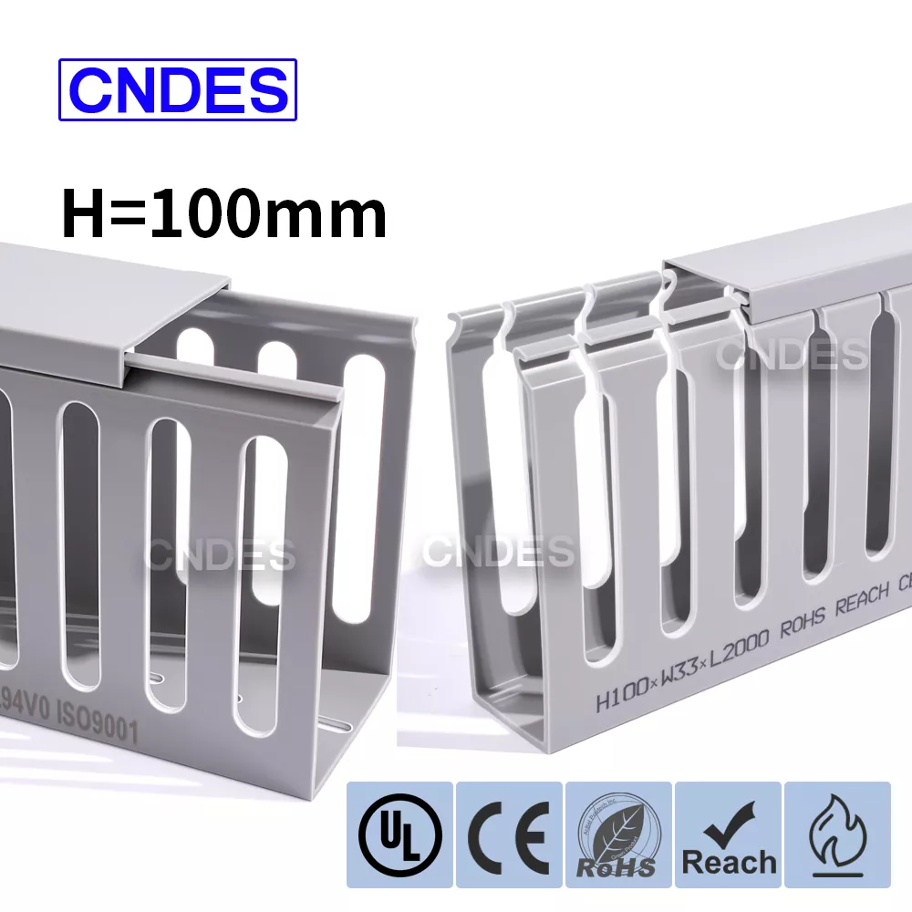 Salur Pendawaian Penutup PVC Slot Terbuka Tinggi 100mm