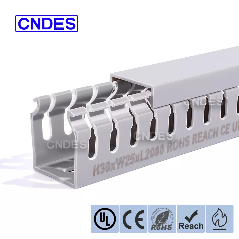 Saluran Perlindungan Kawat PVC Berslot 30×25