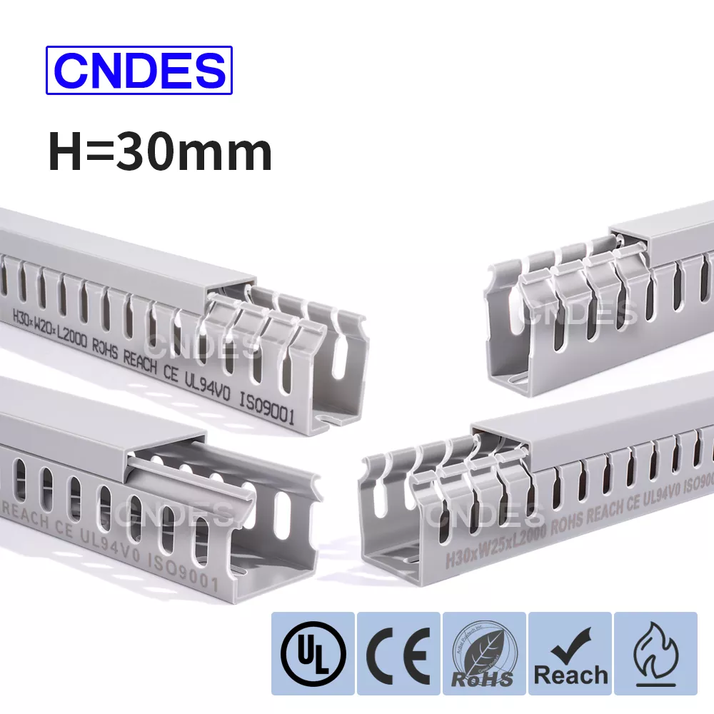 Saluran Pengurusan Kabel PVC Berslot Tinggi 30mm