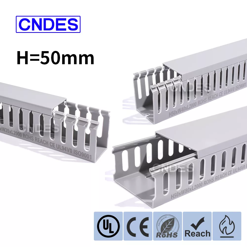 Salur Pendawaian Panel PVC Berslot Tinggi 50mm