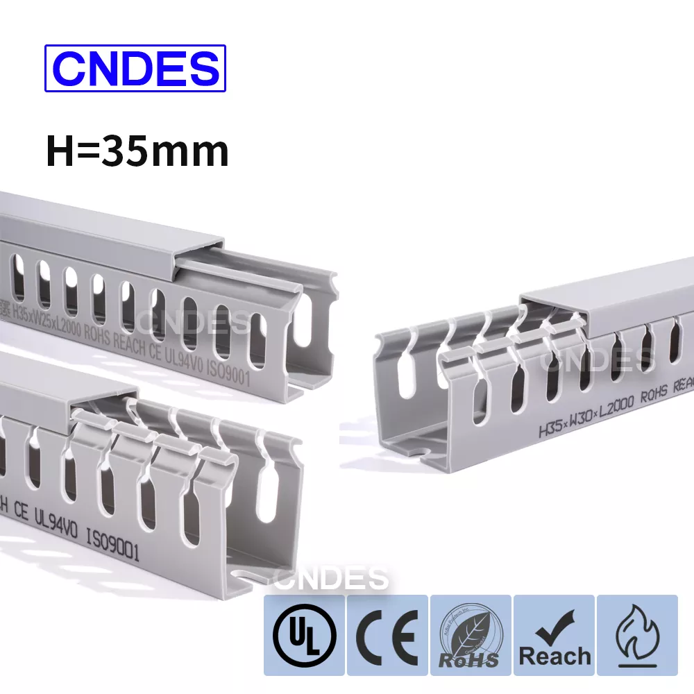 Saluran Penghalaan Wayar PVC Berslot Tinggi 35mm